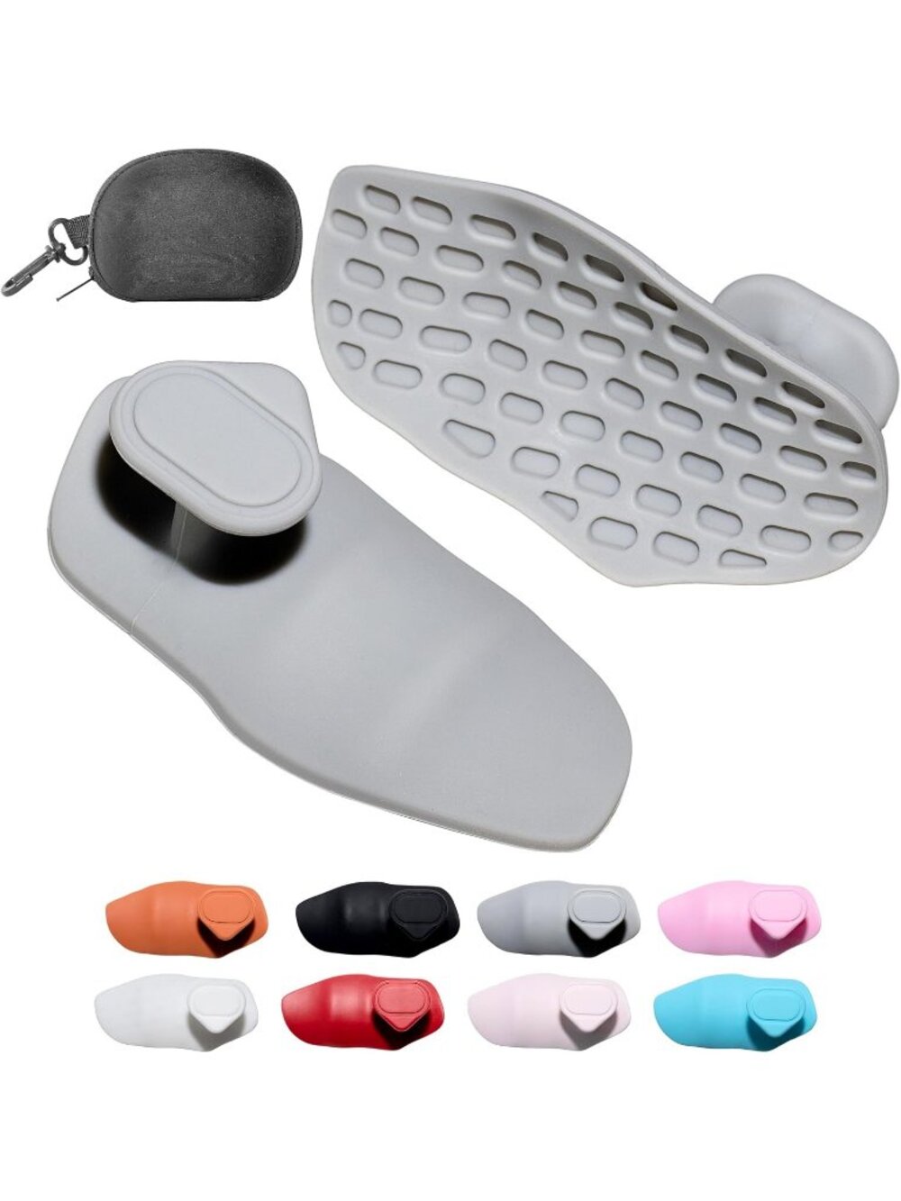 Silicone Gym Workout Grip Weight Lifting Pads Gloves Alternative Gray Case